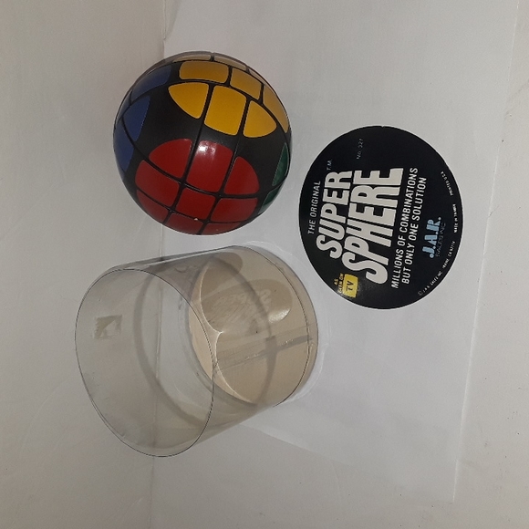 RARE ORIGINAL JAR SUPER SPHERE RUBIK'S CUBE BALL PUZZLE - Picture 2 of 6